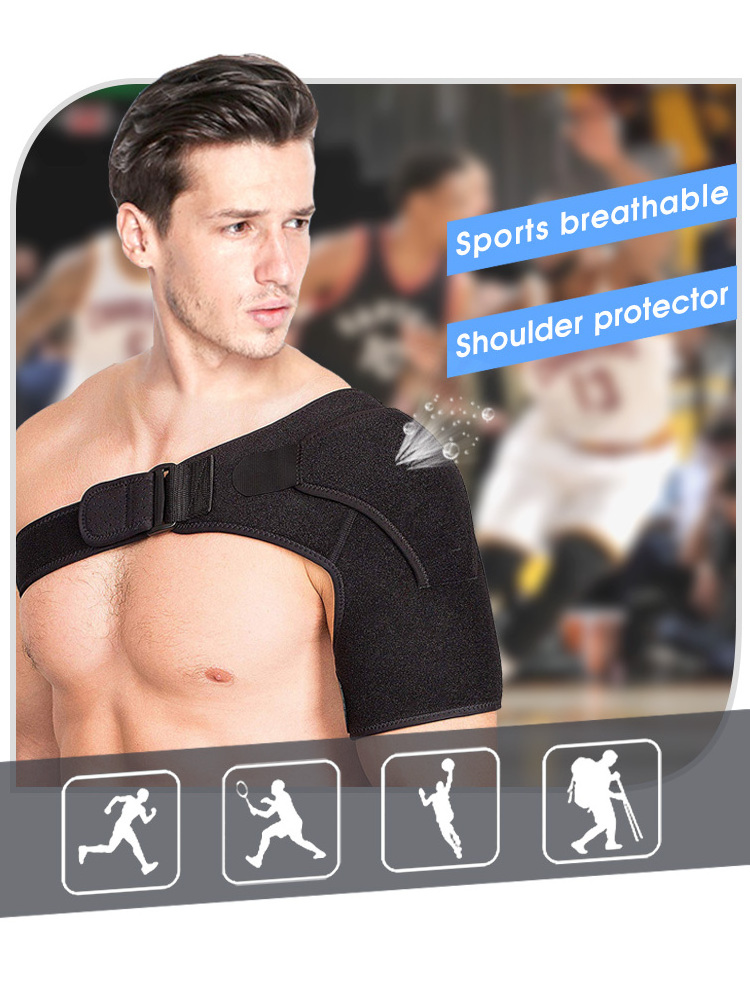 Adjustable Elastic Shoulder Support Brace Sleeve Men Safety Sports Injury Guard Posture Corrector Back Protector