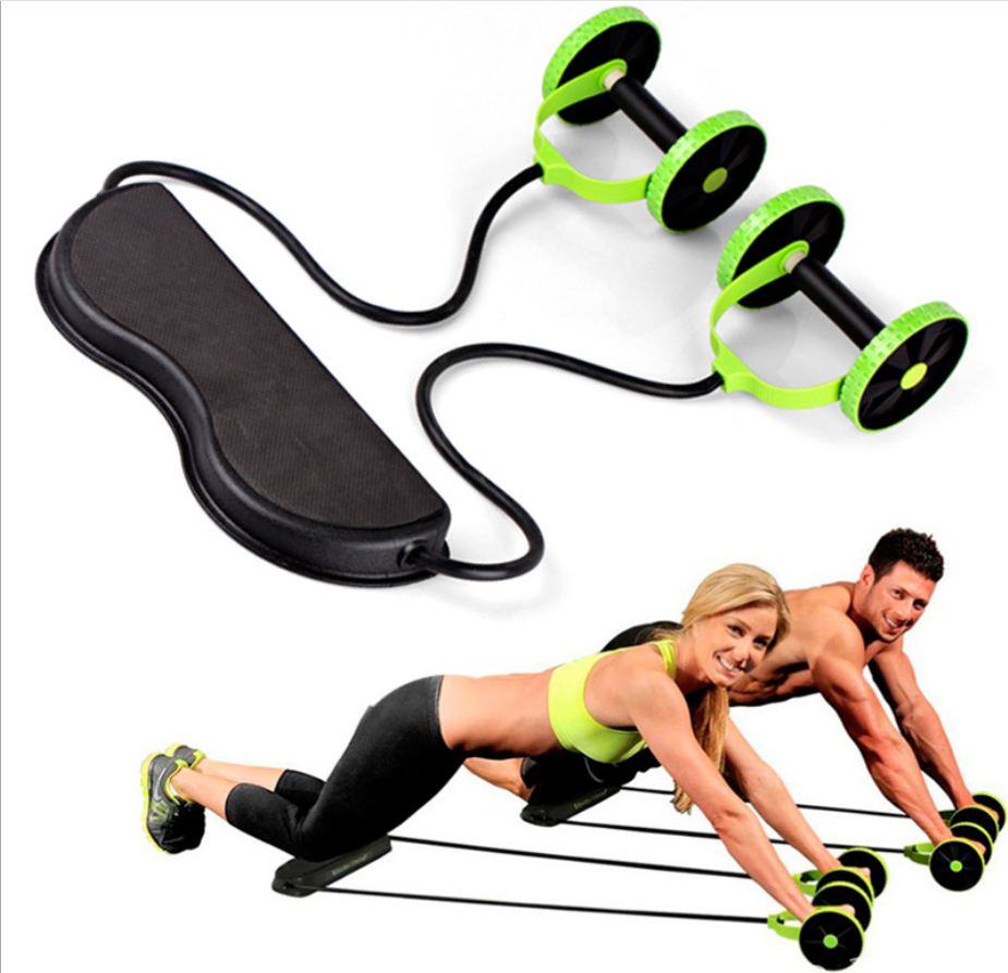 High Quality Abs Wheel Roller Sport Bodybuilding ab slimmer Pull Rope Abdominal Trainer Gym Equipment AB Coaster