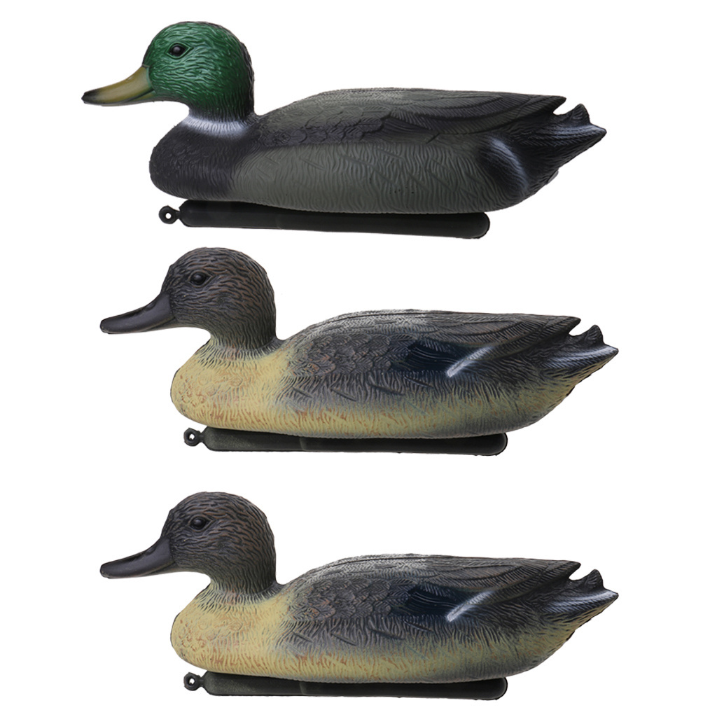 Professional 8 Pcs Fishing Hunting Male Decoy Floating Drake Hunting Duck Decoy Plastic Duck Decoy Drake w/ Floating Keel Decors