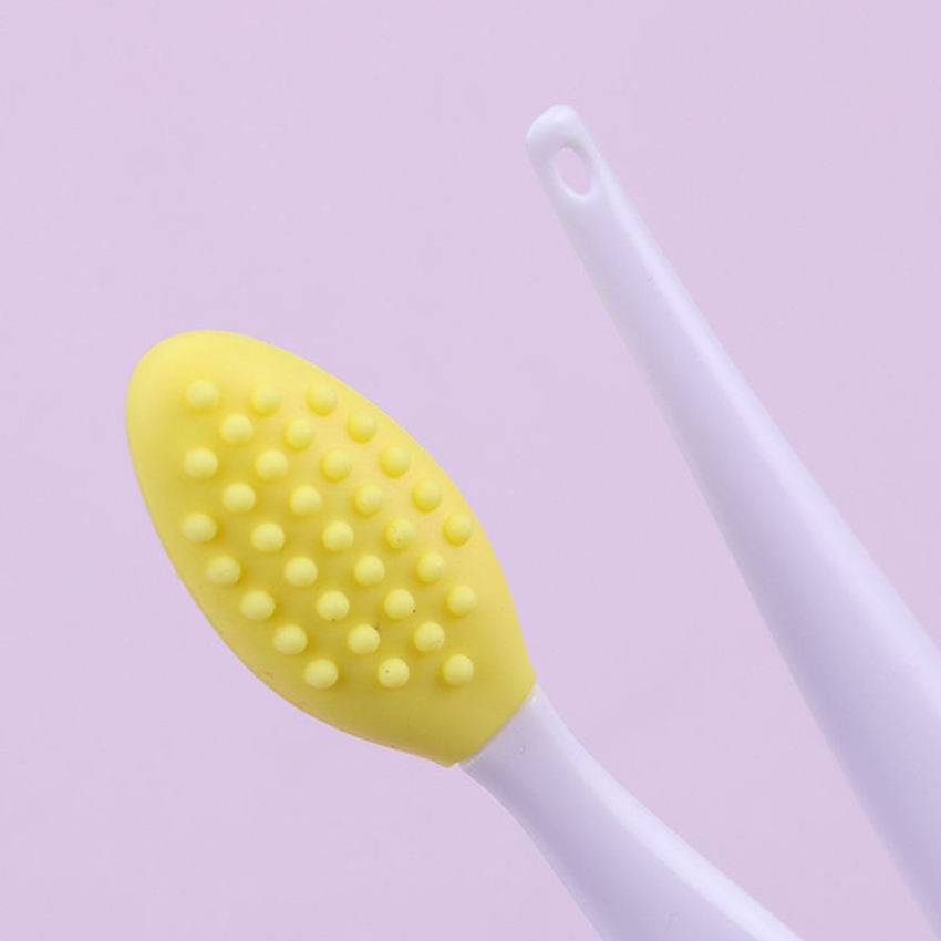 Beauty Skin Care Wash Face Double-Sided Silicone Brush Blackhead Removal Exfoliating Nose Clean Lip Brush Tool Scrub Brush