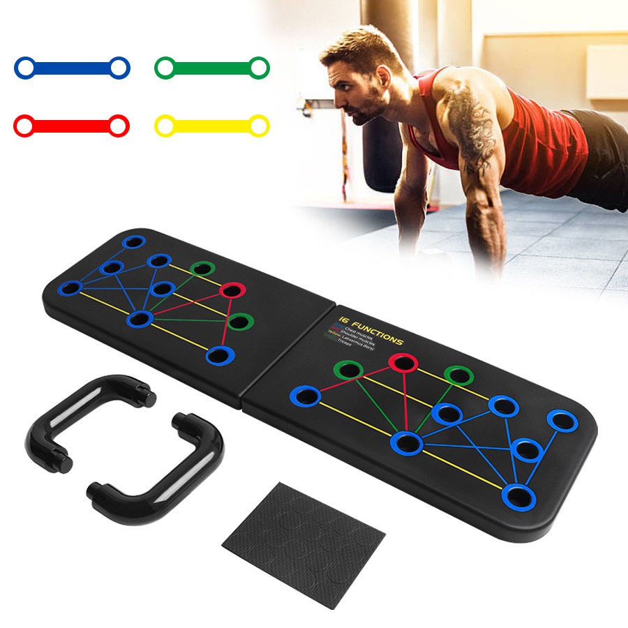 Abdominales Bar Push-up Rack Folded Board Multi-Function Fitness Home Gym Chest Muscle Grip Training Exercise Equipment