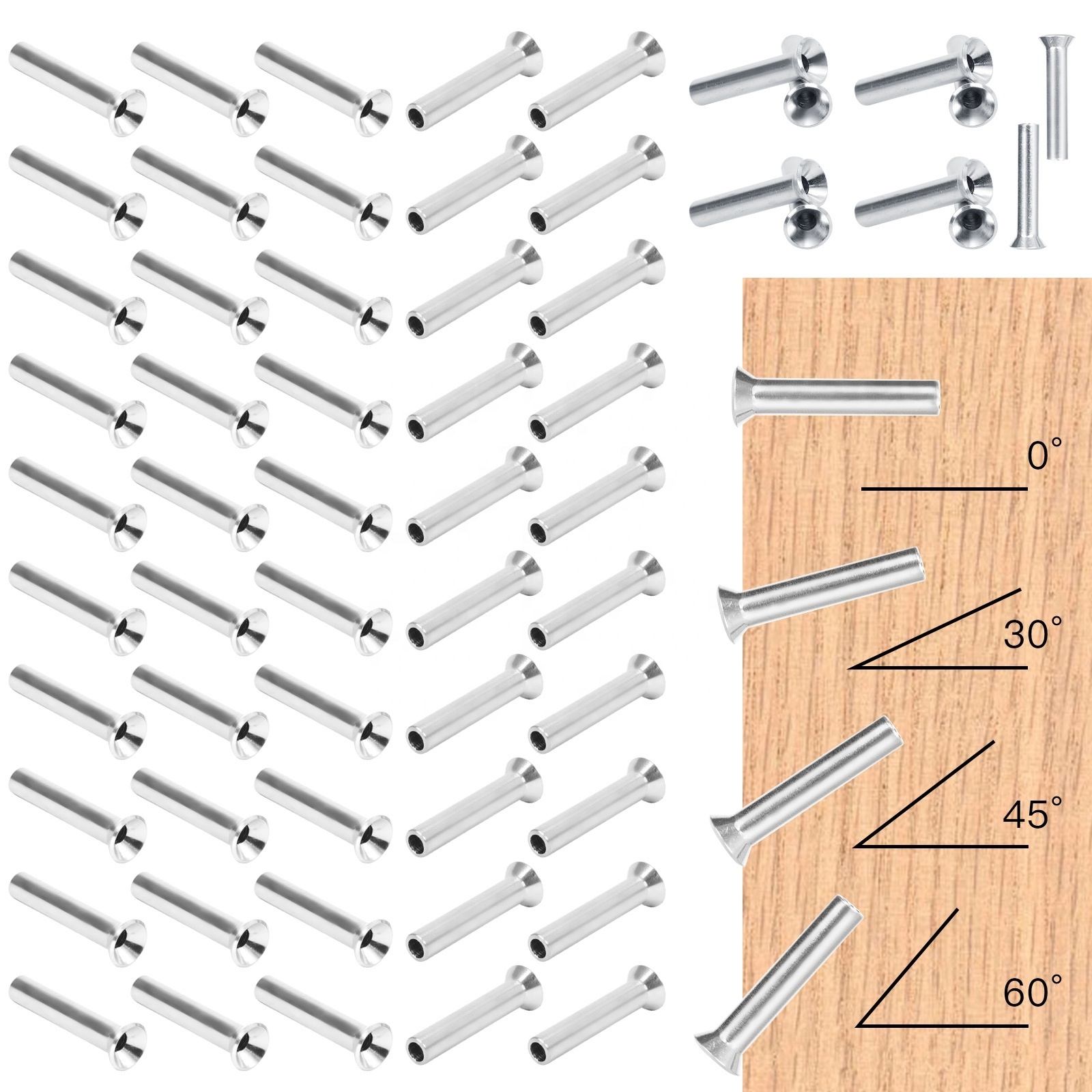 316 stainless steel Protector Sleeves Suitable for 0-60 degree angles 5/32