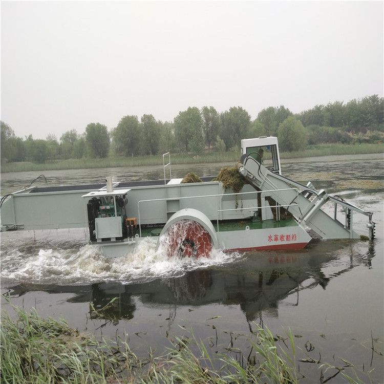 Weed Seaweed Harvester Lake Garbage Collecting Boats Beach Pond Cleaning Machine