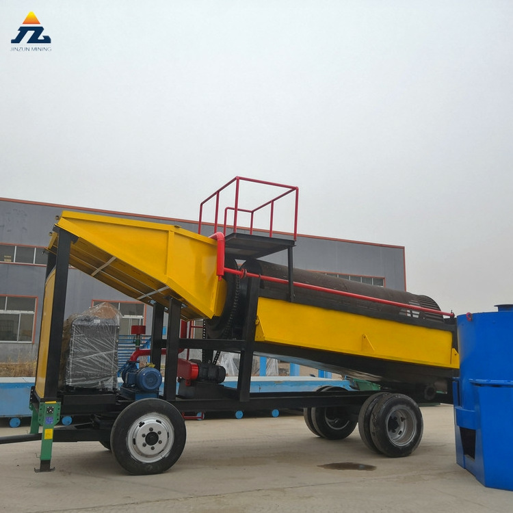 Small Scale 5-10Tons Gold Ore Processing Plant Gold Washing Machine Trommel Screen for Ghana Placer Gold Mining Plant