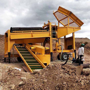 200tph Mobile Gold Diamond Gem Mine Washing Plant For Small Scale Alluvial Rock Placer Sand Tin Ore Wash