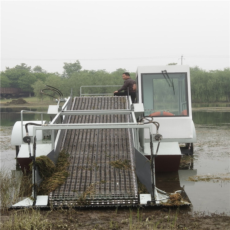 Weed Seaweed Harvester Lake Garbage Collecting Boats Beach Pond Cleaning Machine