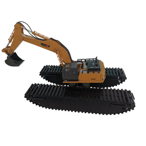 Hydraulic Amphibious marsh excavator with hydraulic undercarriage amphibious dredger with floating pontoon