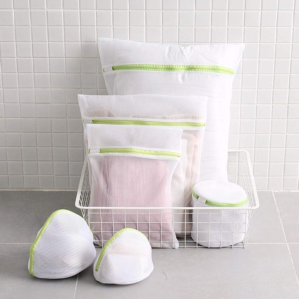 Custom Zippered Mesh Laundry Wash Bags Foldable Delicate Lingerie Bra Socks Underwear Washing Machine Clothes Protection Net