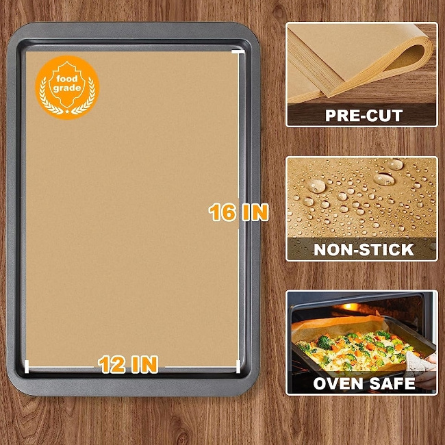 Customized Parchment Paper Baking Sheet Non-Stick Air Fryer Parchment Paper Baking Paper for Cooking Grilling Frying Steaming