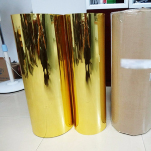 0.5mm clear pvc plastic sheet roll for folding boxes golden plastic PVC sheet