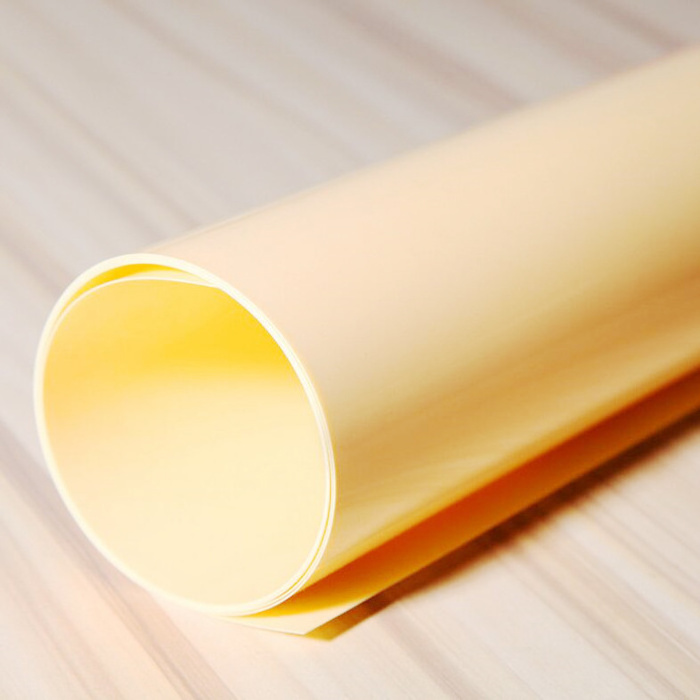 0.5mm clear pvc plastic sheet roll for folding boxes golden plastic PVC sheet