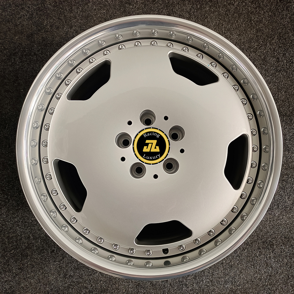 JZ CNC Custom 2-Piece Forged Wheels 5x120 5x114.3 5x112 Alloy Rim 17-26 Inch for Passenger Cars New with 50mm ET