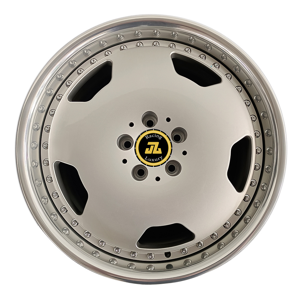 JZ CNC Custom 2-Piece Forged Wheels 5x120 5x114.3 5x112 Alloy Rim 17-26 Inch for Passenger Cars New with 50mm ET