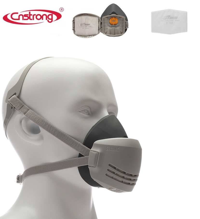 CNSTRONG Face carpentry mask Protective Reusable Filter Dust half face safety construction respirator industrial filter mask