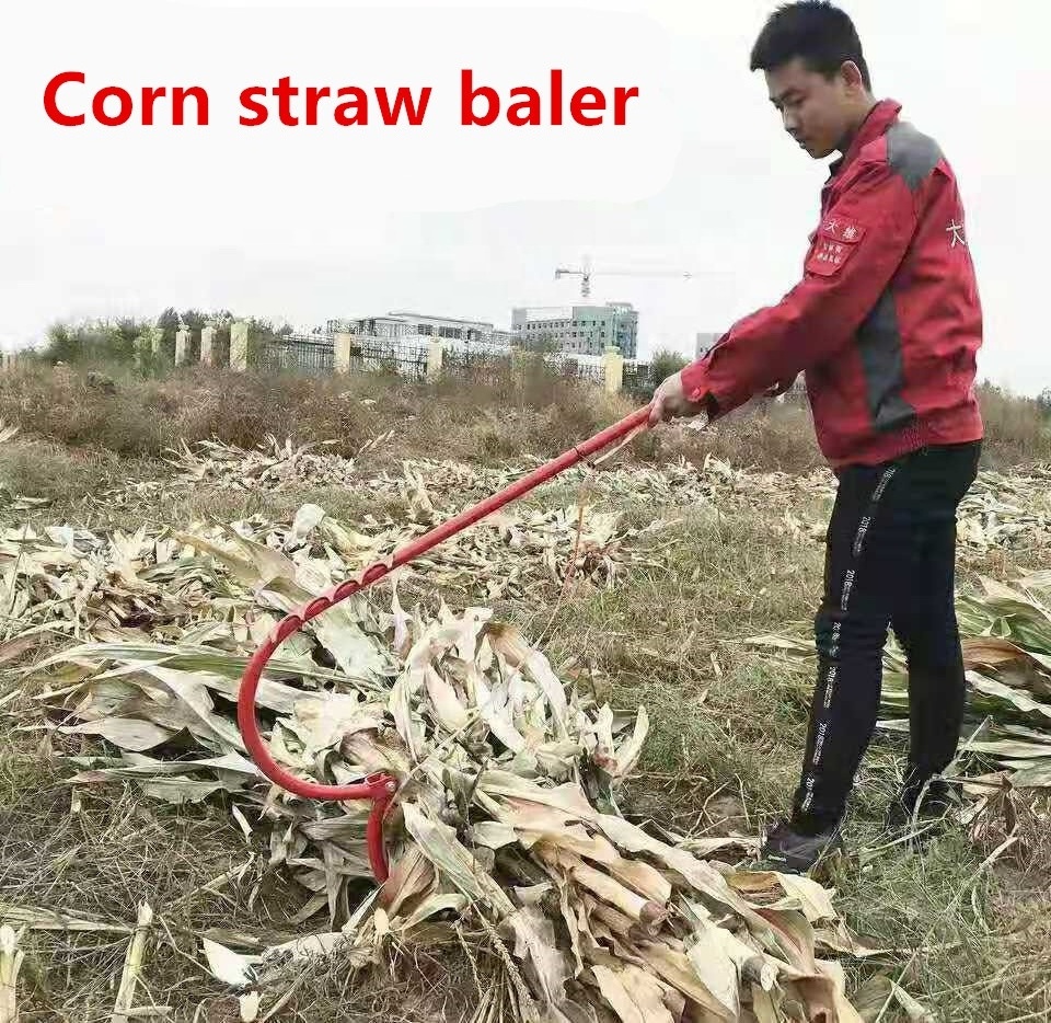 Wholesale Price Cheap Small Manual Corn Straw Grass Baler/Hand Maize Stalks Silage Bundling Machine/Agricultural Hay Baling Tool