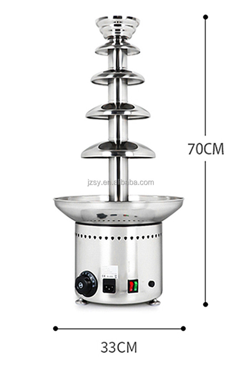 7 Tier Big Chocolate Melting With Heating Fondue Machine Cheese Fondue Chocolate Machine Digital Chocolate Fountain Machine