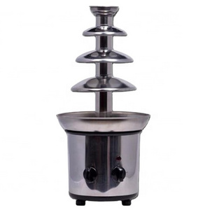 Home Use Small Chocolate Fondue Fountain Machine 4 Levels Stainless Steel Chocolate Hot Pot Fountain Fondue Dispenser For Party