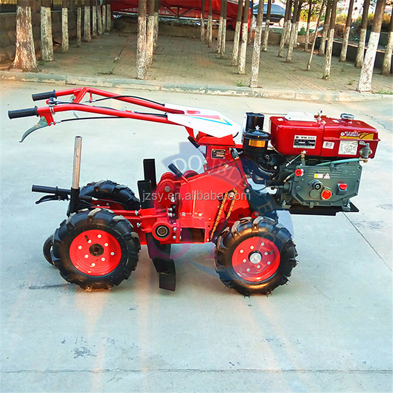 Agricultural small gasoline walking tractor garlic harvester/household four-wheel spatula garlic seedling reaping machine