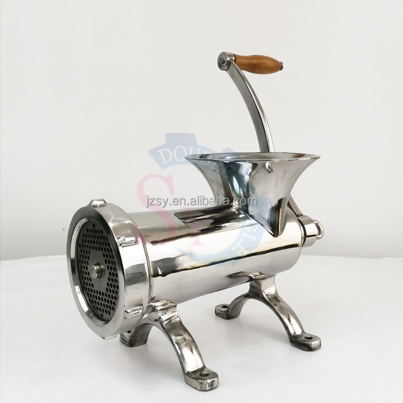 304 22# Stainless Steel Hand Operate Manual Meat Grinder Machine Sausage Beef Mincer Hand Crank Meat Mincer Kitchen Home Tool