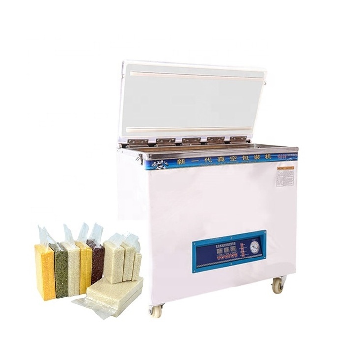 Commercial 10bags/time 1kg rice brick vacuum packing machine/cheap single chamber chicken dried fruit sealer sealing machine