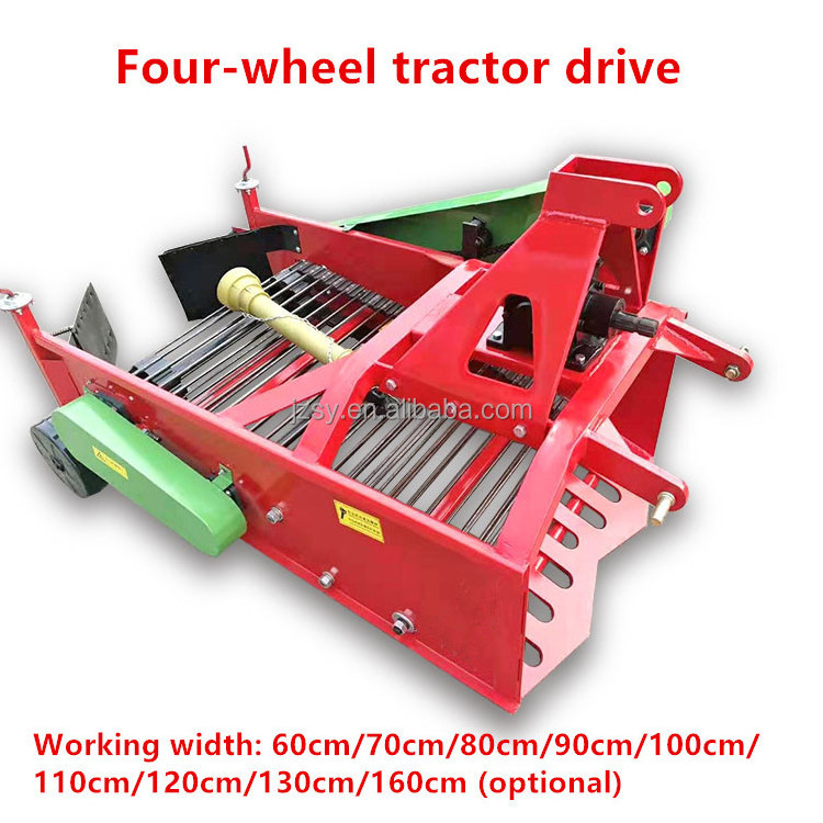 Semi Automatic Combine Carrot Potato Harvester Small Walking Diesel Tractor Single Row Sweet Potato Harvesting Machine