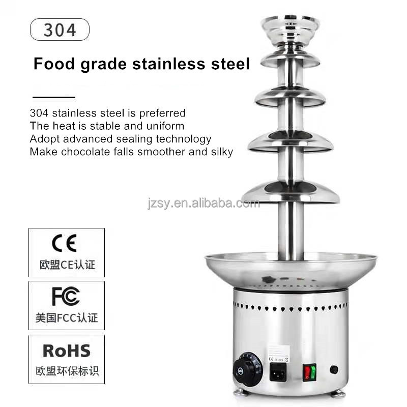 7 Tier Big Chocolate Melting With Heating Fondue Machine Cheese Fondue Chocolate Machine Digital Chocolate Fountain Machine