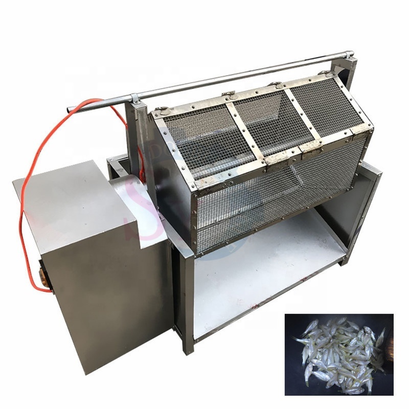 drum type automatic washing and scraping small fish scale machine fish processing skin cleaning machine