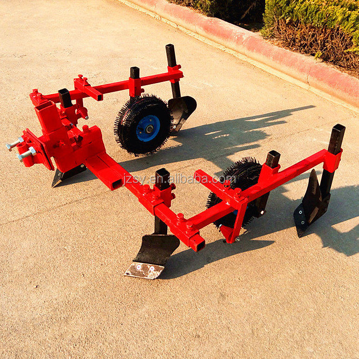 Agricultural Hand tractor matching plastic mulch applicator laying machine/manual gasoline driven thin film covering equipment