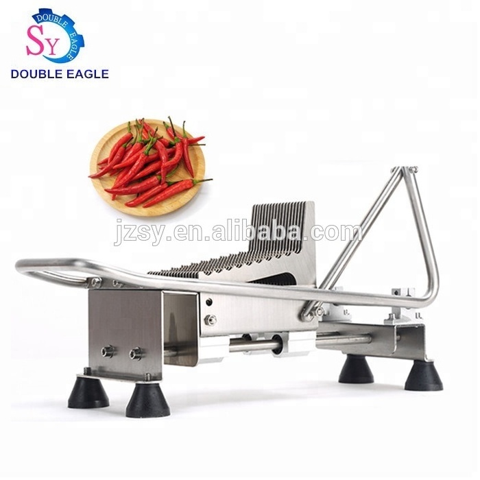 Home use mini manual chilli slicer/chop hot pepper machine/stainless steel chillies cutting machine