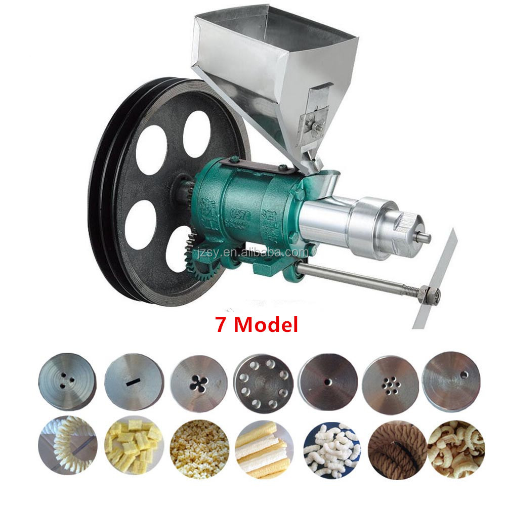 2022 millet pops snacks food puffing and extruding machine/rice stick corn extruder puff snack making equipment with 7 model