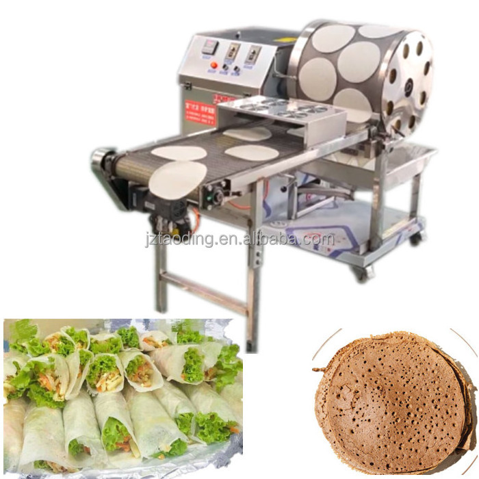 Customizable mould change	manto maker spring roll making machine	thin pancake	crepe maker automatic spring roll wrapper machine