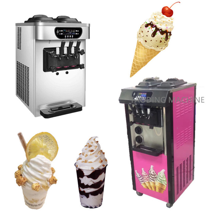 25L/H commercial icecream maker machine 3 Flavor Soft Serve ice cream making machine frozen yogurt ice cream machine for sale