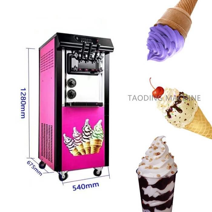 25L/H commercial icecream maker machine 3 Flavor Soft Serve ice cream making machine frozen yogurt ice cream machine for sale