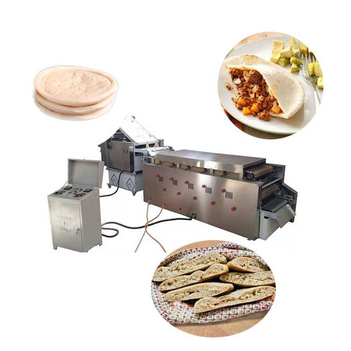 Large pita bread arabic bread production line dough sheeter tortilla making machine tortilla press roti chapati making machine