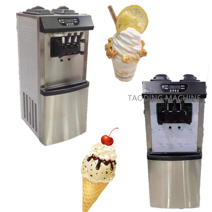 25L/H commercial icecream maker machine 3 Flavor Soft Serve ice cream making machine frozen yogurt ice cream machine for sale