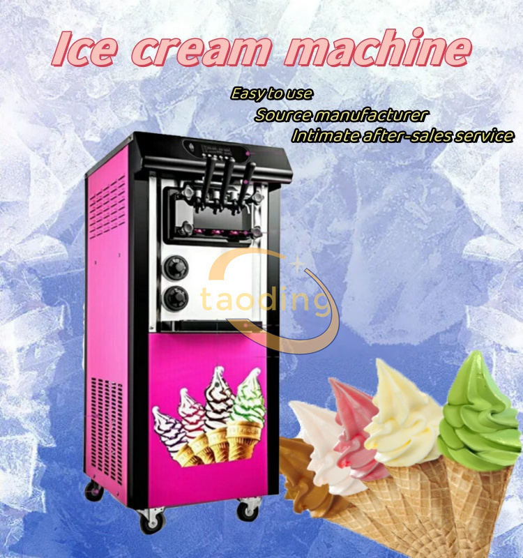 25L/H commercial icecream maker machine 3 Flavor Soft Serve ice cream making machine frozen yogurt ice cream machine for sale