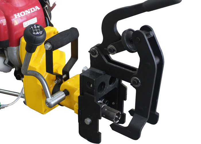 Super light-weight rail drilling machine with hollow drill bits