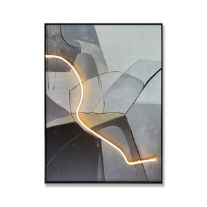 JZ Home Decor Illuminated Canvas Artwork With Led light 3D Led Light Painting Wall Arts Framed Pictures