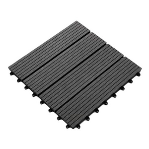 Fashion Garden Decoration WPC DIY Decking Tiles 300*300mm Outdoor Interlocking Plastic Wood Flooring Tiles