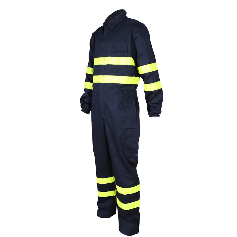 Wholesale Price High Quality FR Clothing 100% Cotton Flame Retardant Overalls One Piece Unisex Reflective Safety Clothing