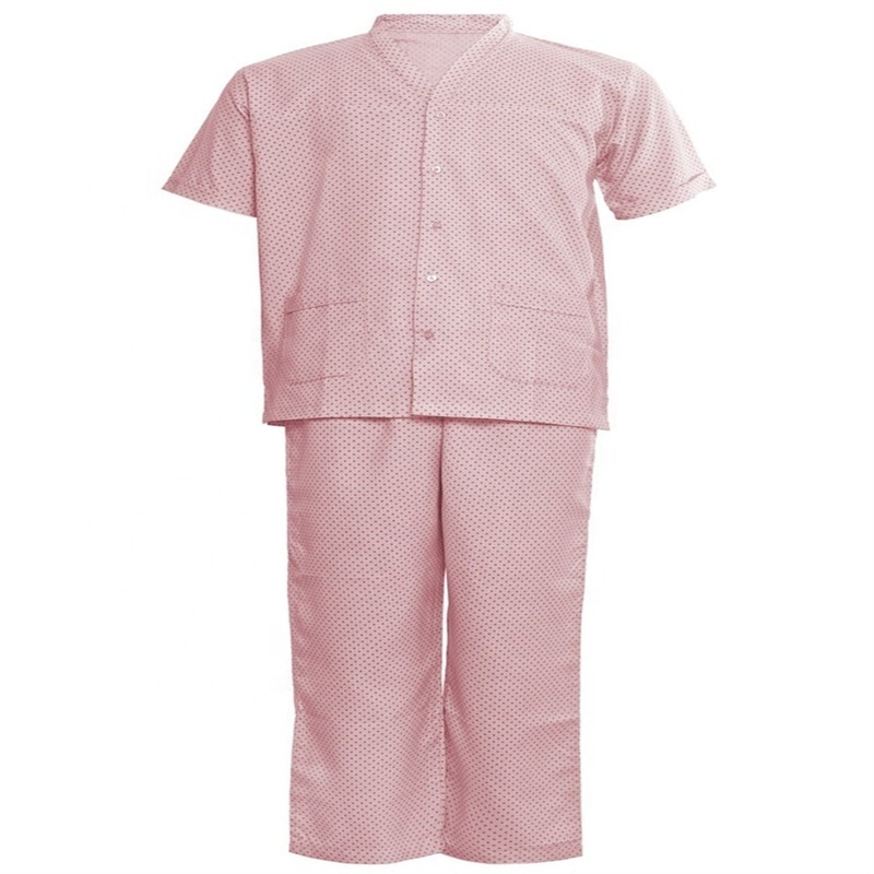 Factory Direct Sale Comfortable Patient Gown Woven Reusable Hospital Gown For Patient Short Sleeve Summer Unisex Medical Scrubs