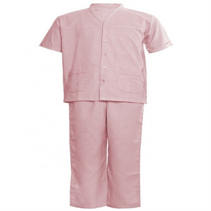 Factory Direct Sale Comfortable Patient Gown Woven Reusable Hospital Gown For Patient Short Sleeve Summer Unisex Medical Scrubs