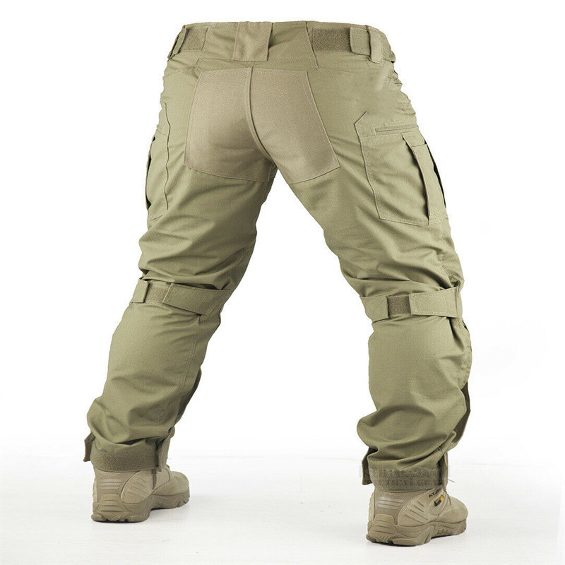 Heavyweight Cotton Canvas Durable Waterproof Safety Work Pants Army Green Men's Cargo Pants & Trousers