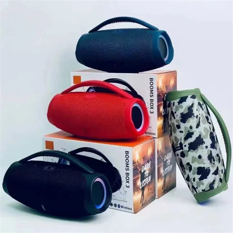 2023 New Outdoor Sports Speakers Portable Bass Drum Speaker Wireless Bt Speaker Booms Box 3 Sound System