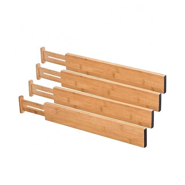 adjustable expandable bamboo drawer divider organizers for kitchen dresser bedroom desk