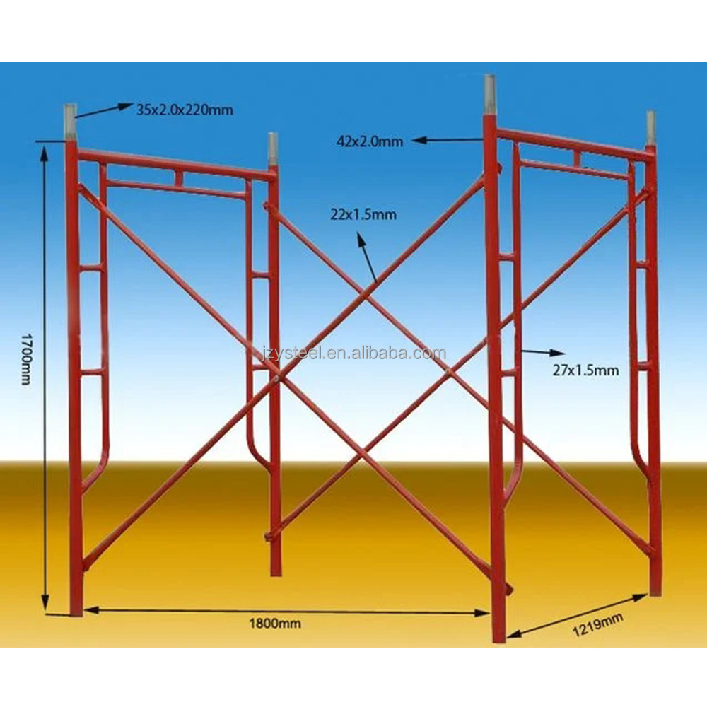 6ft 5ft 8ft Frame scaffolding for Construction  powder coating or galvanized