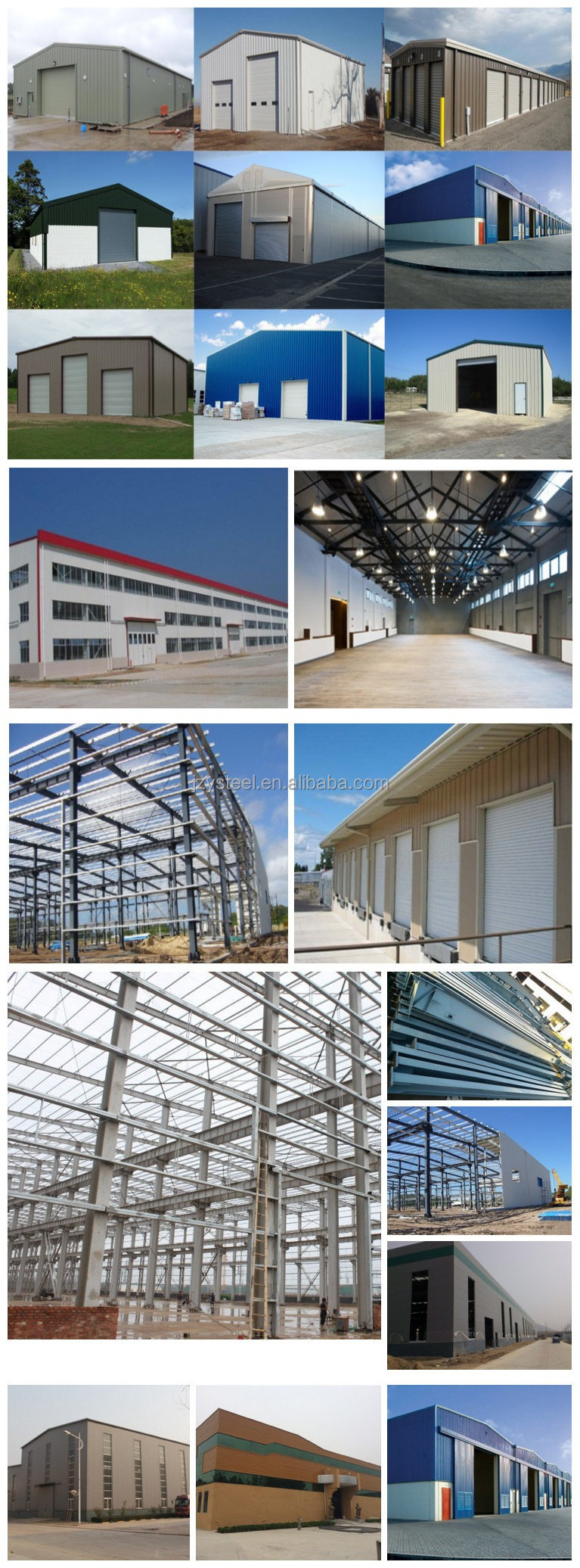 prefabricated workshop galvanized industrial Construction prefab design shed building steel structure warehouse