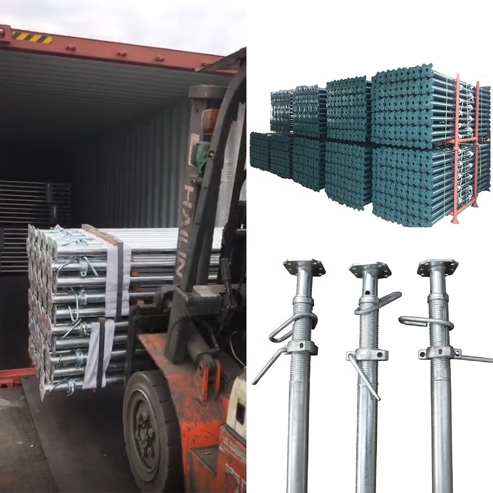 High Quality Push pull prop shoring jacks galvanized adjustable scaffolding formwork steel telescopic props jack post