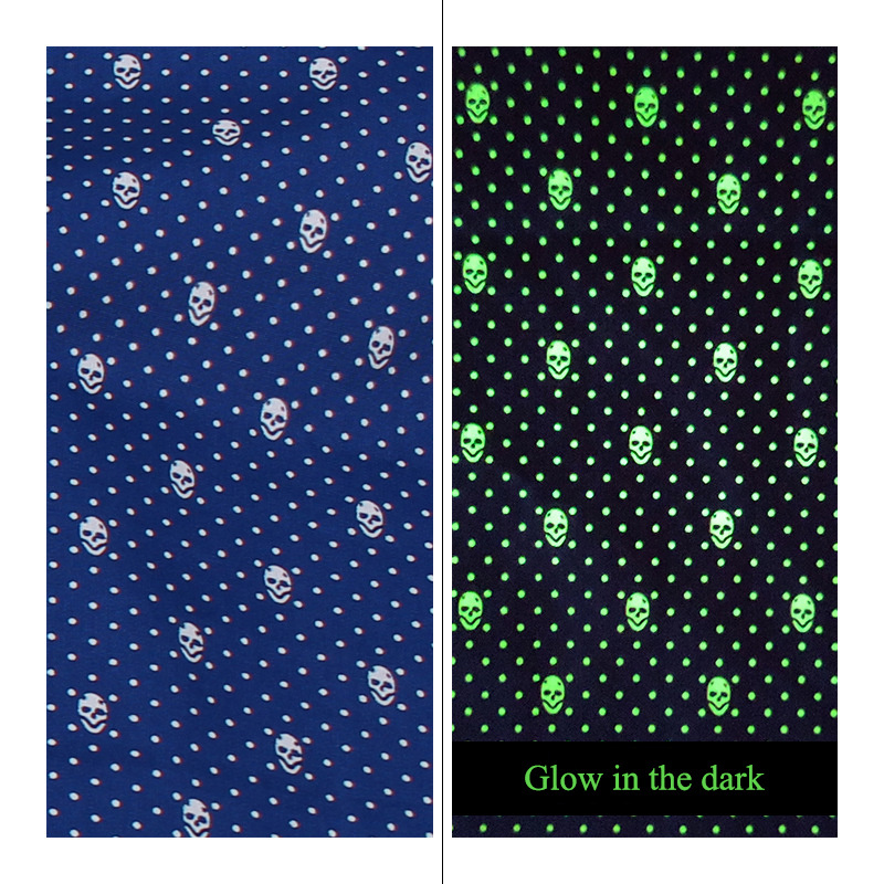 New Technic Glow In The Dark Polyester Printed Luminous Fabric For Garments