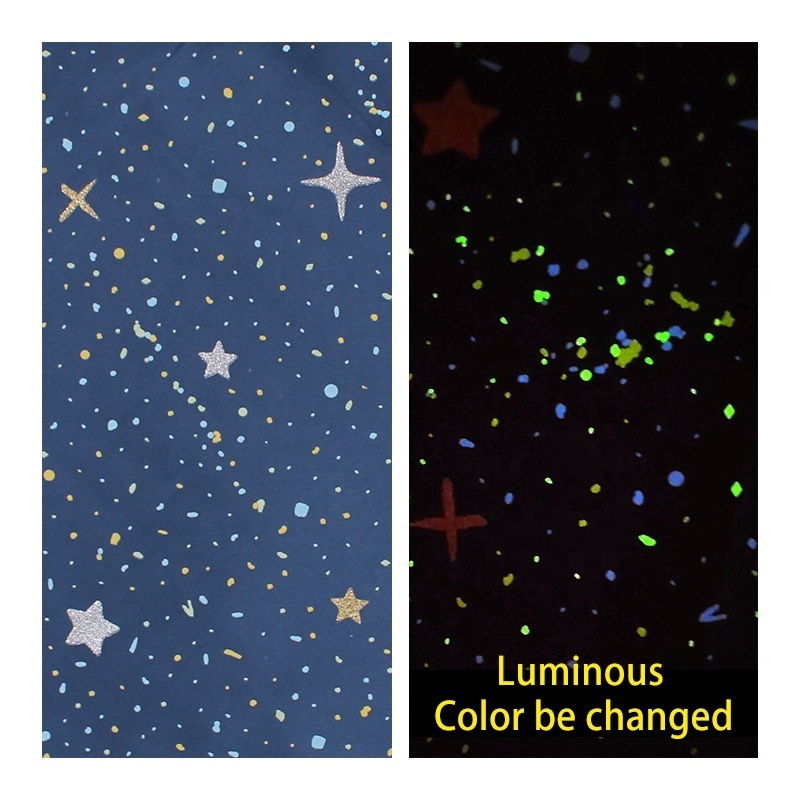 Best price glow in the dark fabric changing color when luminous  fabric for bedding  and Curtain